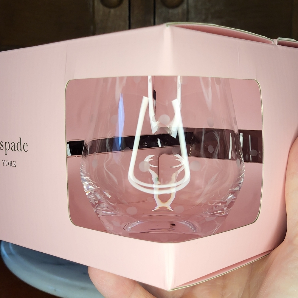 Kate Spade Pink Glassware - Picture 9 of 11
